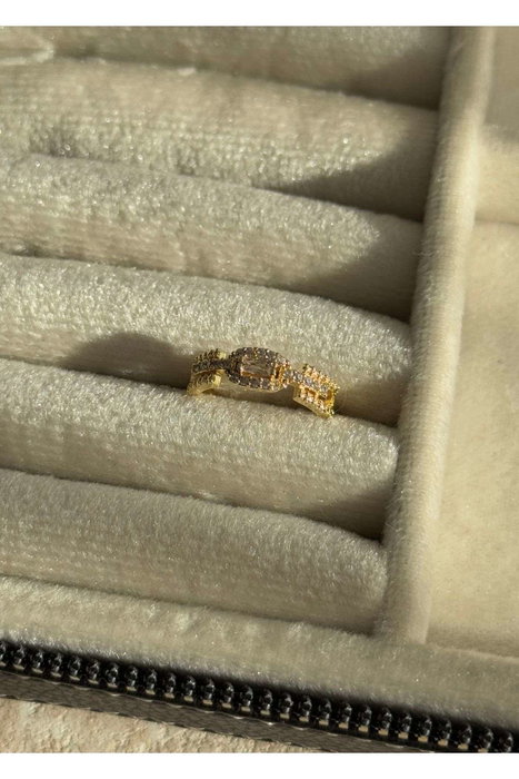 Heliophilia Silver KPEGMSA35068 Anillo de Latón con Revestimiento de Laca Color Dorado